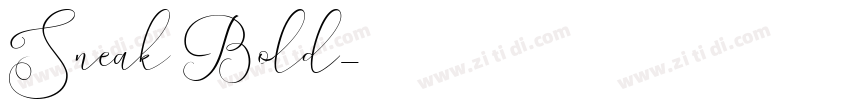 Sneak Bold字体转换